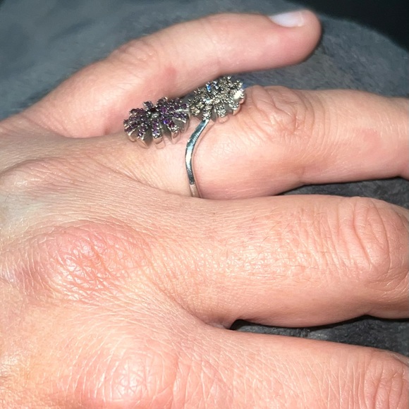 Beautiful Champagne and Purple Diamond Ring - Picture 5 of 5